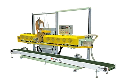 Máquina seladora térmica e costura para sacos tecidos