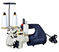 Máquina portátil de costura, ponto corrente de 1 e 2 linhas 